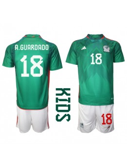 Billige Mexico Andres Guardado #18 Hjemmedraktsett Barn VM 2022 Kortermet (+ Korte bukser)